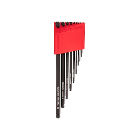 Tekton Short Arm Ball End Hex L-Key Set with Holder, 10-Piece (1.3-10 mm) KLX91212